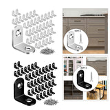 Maxbell 40 Pieces L Bracket Joint Right Angle Bracket for Wooden Dressers Chairs 20mmx20mmx16mm