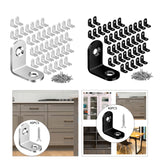 Maxbell 40 Pieces L Bracket Joint Right Angle Bracket for Wooden Dressers Chairs 20mmx20mmx16mm