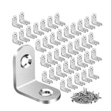 Maxbell 40 Pieces L Bracket Joint Right Angle Bracket for Wooden Dressers Chairs 20mmx20mmx16mm