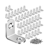 Maxbell 40 Pieces L Bracket Joint Right Angle Bracket for Wooden Dressers Chairs 20mmx20mmx16mm