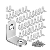 Maxbell 40 Pieces L Bracket Joint Right Angle Bracket for Wooden Dressers Chairs 20mmx20mmx16mm