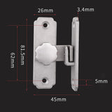 Maxbell Barn Sliding Door Latch Lock Door with Mounting Screws for Garage Argent