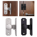 Maxbell Barn Sliding Door Latch Lock Door with Mounting Screws for Garage Argent