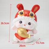Maxbell Rabbit Piggy Bank Animal Bunny Figures Moneyboxes Sculpture Money Case Style A Size L