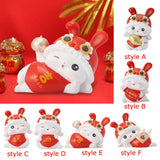 Maxbell Rabbit Piggy Bank Animal Bunny Figures Moneyboxes Sculpture Money Case Style A Size L