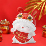 Maxbell Rabbit Piggy Bank Animal Bunny Figures Moneyboxes Sculpture Money Case Style B Size L