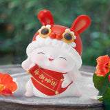 Maxbell Rabbit Piggy Bank Animal Bunny Figures Moneyboxes Sculpture Money Case Style B Size L