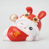 Maxbell Rabbit Piggy Bank Animal Bunny Figures Moneyboxes Sculpture Money Case Style E Size M