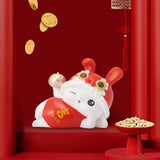Maxbell Rabbit Piggy Bank Animal Bunny Figures Moneyboxes Sculpture Money Case Style E Size M