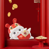 Maxbell Rabbit Piggy Bank Animal Bunny Figures Moneyboxes Sculpture Money Case Style F Size M