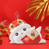 Maxbell Rabbit Piggy Bank Animal Bunny Figures Moneyboxes Sculpture Money Case Style F Size M