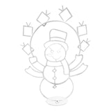Maxbell Christmas Lights Snowball Fight Decoration Ornament for Christmas Tree Single Snowman