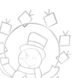 Maxbell Christmas Lights Snowball Fight Decoration Ornament for Christmas Tree Single Snowman