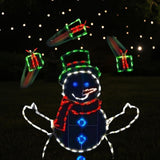 Maxbell Christmas Lights Snowball Fight Decoration Ornament for Christmas Tree Single Snowman