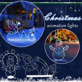 Maxbell Christmas Lights Snowball Fight Decoration Ornament for Christmas Tree Single Snowman