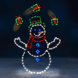 Maxbell Christmas Lights Snowball Fight Decoration Ornament for Christmas Tree Single Snowman