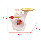 Maxbell Rabbit Figurine Table Centerpiece Entrance Key Holder Modern Jewelry Tray Style A