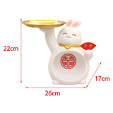 Maxbell Rabbit Figurine Table Centerpiece Entrance Key Holder Modern Jewelry Tray Style B