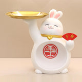 Maxbell Rabbit Figurine Table Centerpiece Entrance Key Holder Modern Jewelry Tray Style B