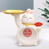 Maxbell Rabbit Figurine Table Centerpiece Entrance Key Holder Modern Jewelry Tray Style B