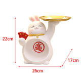 Maxbell Rabbit Figurine Table Centerpiece Entrance Key Holder Modern Jewelry Tray Style C