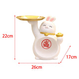 Maxbell Rabbit Figurine Table Centerpiece Entrance Key Holder Modern Jewelry Tray Style D