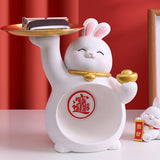 Maxbell Rabbit Figurine Table Centerpiece Entrance Key Holder Modern Jewelry Tray Style D