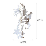 Maxbell Bird Wall Art Decor Wall Hanging Silhouette for Home Indoor Outdoor Balcony