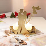 Maxbell Tealight Candles Holder Candelabras Anniversary Romantic Wedding Candlestick Embrace