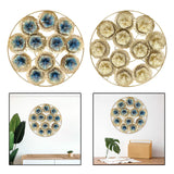 Maxbell Metal Wall Art Decor, Modern Flower Sculpture for Sofa Background Bedroom Coloful