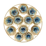 Maxbell Metal Wall Art Decor, Modern Flower Sculpture for Sofa Background Bedroom Coloful