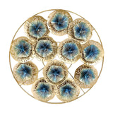 Maxbell Metal Wall Art Decor, Modern Flower Sculpture for Sofa Background Bedroom Coloful