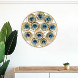 Maxbell Metal Wall Art Decor, Modern Flower Sculpture for Sofa Background Bedroom Coloful