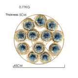 Maxbell Metal Wall Art Decor, Modern Flower Sculpture for Sofa Background Bedroom Coloful