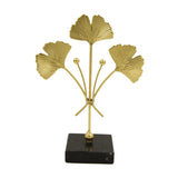 Maxbell Metal Leaves Sculpture Ginkgo Leaf Ornament for Living Room Decor Accent StyleA