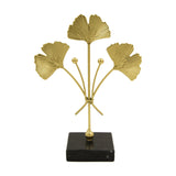 Maxbell Metal Leaves Sculpture Ginkgo Leaf Ornament for Living Room Decor Accent StyleA