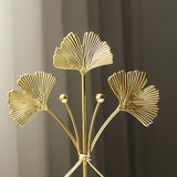 Maxbell Metal Leaves Sculpture Ginkgo Leaf Ornament for Living Room Decor Accent StyleA