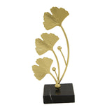 Maxbell Metal Leaves Sculpture Ginkgo Leaf Ornament for Living Room Decor Accent StyleC
