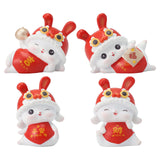 Maxbell Chinese Animal Rabbit Statues Figurines Car Dashboard Office Bunny Sculpture Lucky 6.5x3.7x5cm