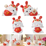 Maxbell Chinese Animal Rabbit Statues Figurines Car Dashboard Office Bunny Sculpture Lucky 6.5x3.7x5cm