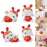 Maxbell Chinese Animal Rabbit Statues Figurines Car Dashboard Office Bunny Sculpture Lucky 6.5x3.7x5cm