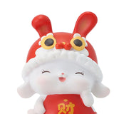 Maxbell Chinese Animal Rabbit Statues Figurines Car Dashboard Office Bunny Sculpture Wealth 4.5x3.5x6cm