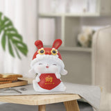 Maxbell Chinese Animal Rabbit Statues Figurines Car Dashboard Office Bunny Sculpture Wealth 4.5x3.5x6cm