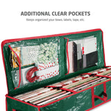 Maxbell Christmas Wrapping Paper Storage Bag Large Capacity Holiday Decorations Green