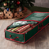 Maxbell Christmas Wrapping Paper Storage Bag Large Capacity Holiday Decorations Green