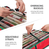 Maxbell Christmas Wrapping Paper Storage Bag Large Capacity Holiday Decorations Red