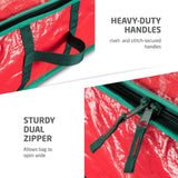 Maxbell Christmas Wrapping Paper Storage Bag Large Capacity Holiday Decorations Red