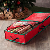 Maxbell Christmas Wrapping Paper Storage Bag Large Capacity Holiday Decorations Red