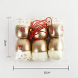 Maxbell 6Pcs Lucky Cat Figurine Sculpture Animal Statue for Living Room Shelf Decor Aureate