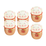 Maxbell 6Pcs Lucky Cat Figurine Sculpture Animal Statue for Living Room Shelf Decor Aureate